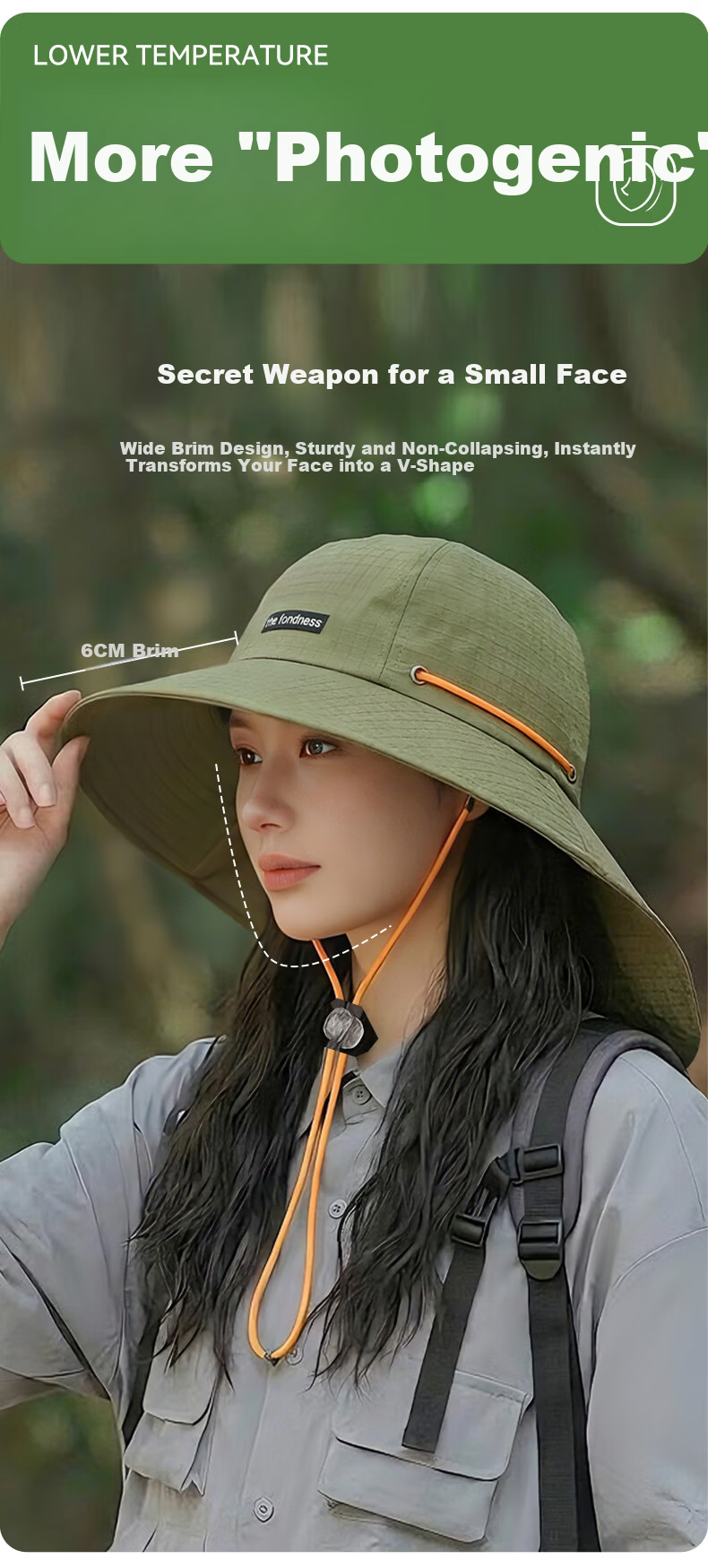 FitonTon Women's Summer Outdoor Mountaineering Sun Protection Hat Breathable Neck Guard UV Protection Embroidered Bucket Hat 4