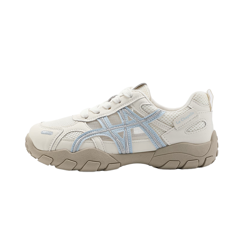 La Chapelle Women's Summer New Soft Sole Mesh Trainer Shoes Breathable Casual Sneakers Fashionable White Shoes Blue Size 36
