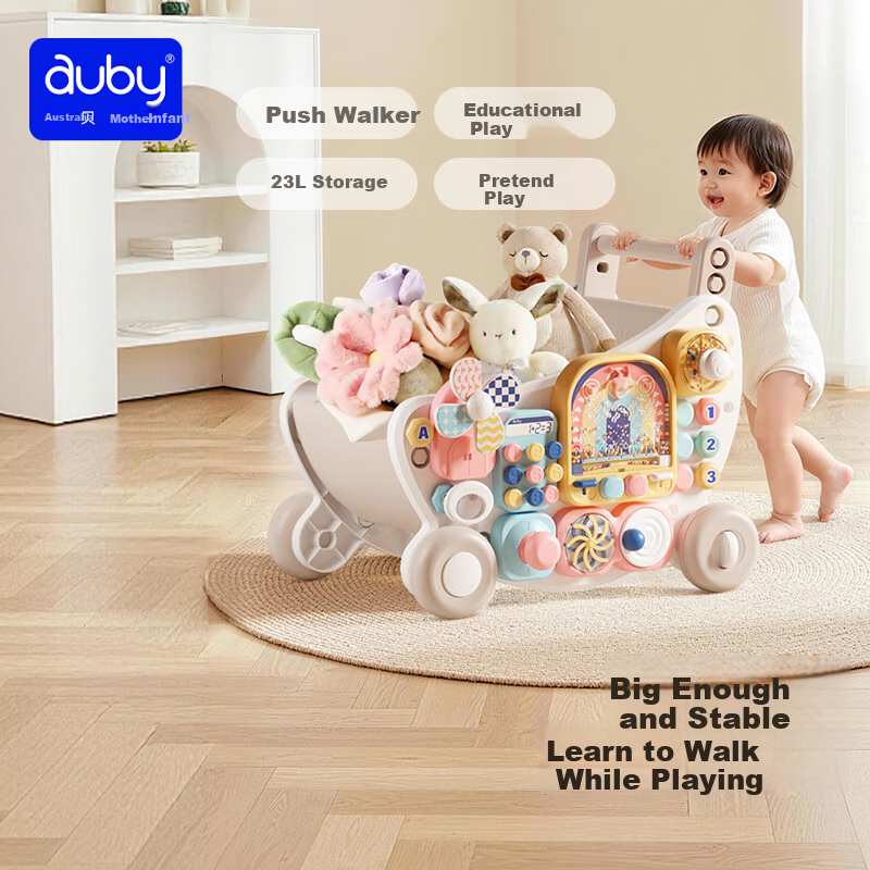 Auby Baby Walker 4-in-1 Push Walker Anti-O-Leg Toddler Walking Aid Children's Toy Gift