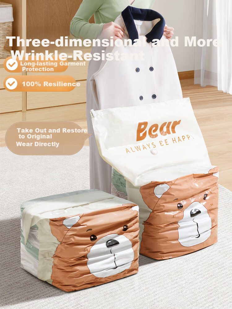 Ontu Vacuum Compression Storage Bag Electric Air Pump for Quilts Clothes Down Jackets Sealed No-Pump Organizing Bag 3