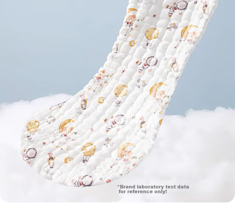 Bledilait Unisex Baby Diapers Cotton Gauze Newborn 10-Layer Washable Cloth Diapers 6-Pack Size M 6