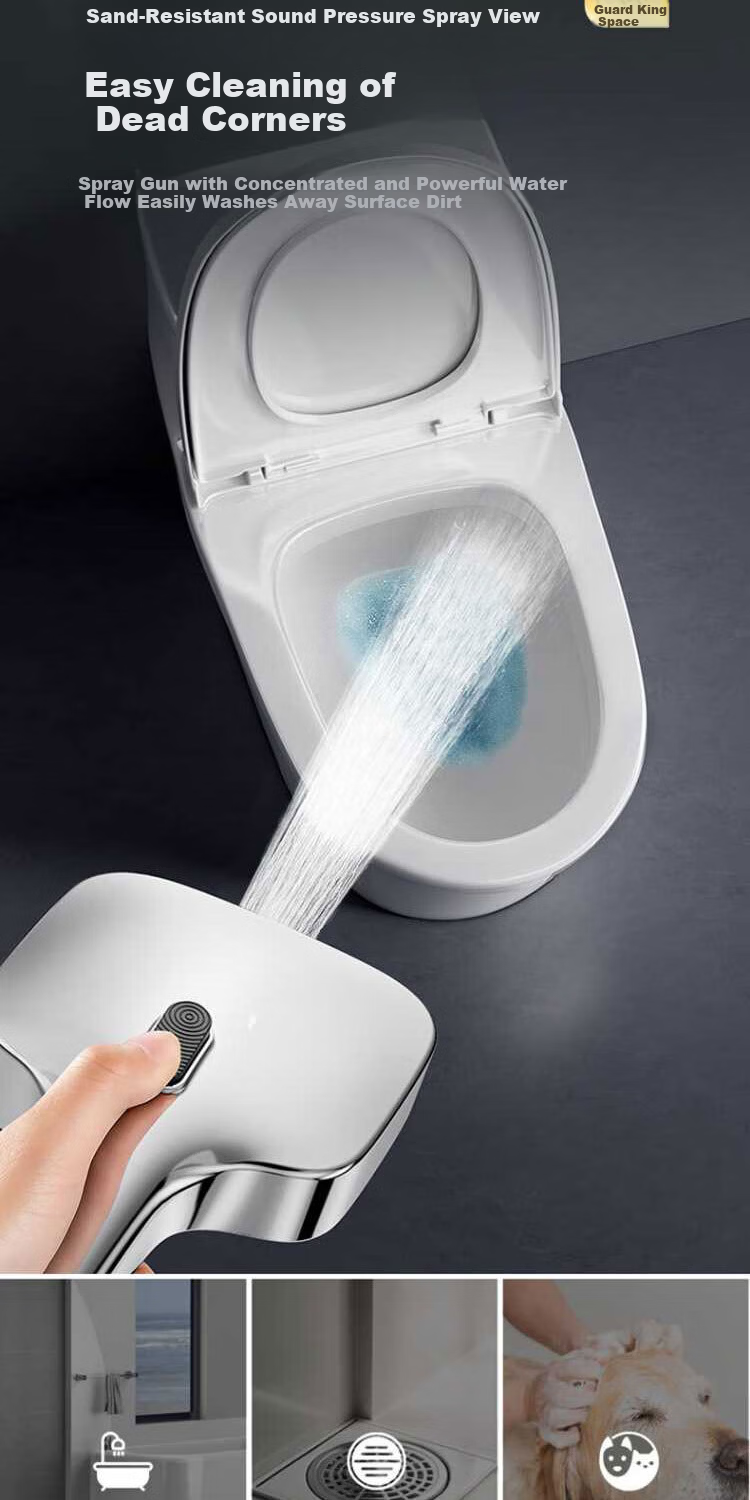 Del 28-Year Brand Pressure-Boosting Multifunctional Large Shower Panel Handheld Shower Head Hose Set for Home 8