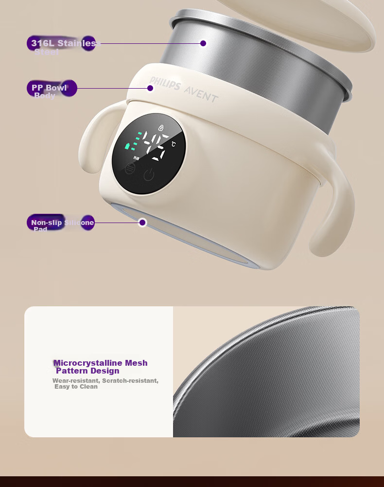 AVENT Philips Smart Insulated Baby Food Bowl Temperature Control Stainless Steel Lunch Box for Babies and Children JD Self-operated 15