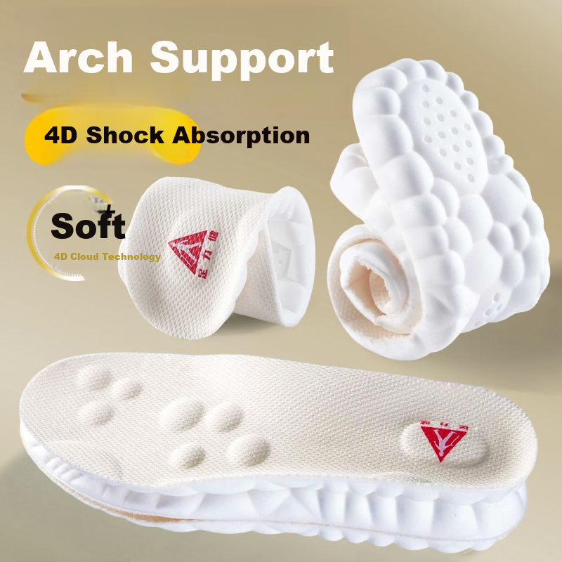 Zulijian Arch Support Insoles Unisex Sweat-Absorbing Odor-Resistant Sports Shock-Absorbing Anti-Fatigue Soft Sole Comfortable Pain-Relief for Long Standing