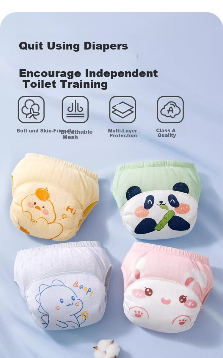 Kidsneed Baby Training Pants Potty Training Leak-Proof Washable Unisex Diaper Pants Waterproof Underwear 1