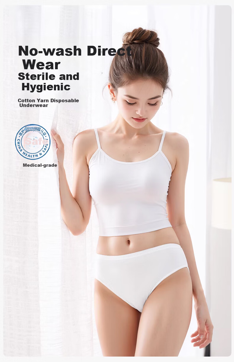 Beianshi Disposable Women's Sterilized Maternity Postpartum Travel Portable Underwear 5-Pack L 4