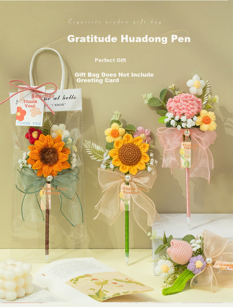 Jiamo Bouquet Pen Handwriting Flower Pen 2026 New High-End Practical Kindergarten Creative Niche Premium Gift Sunflower Children's Day 1