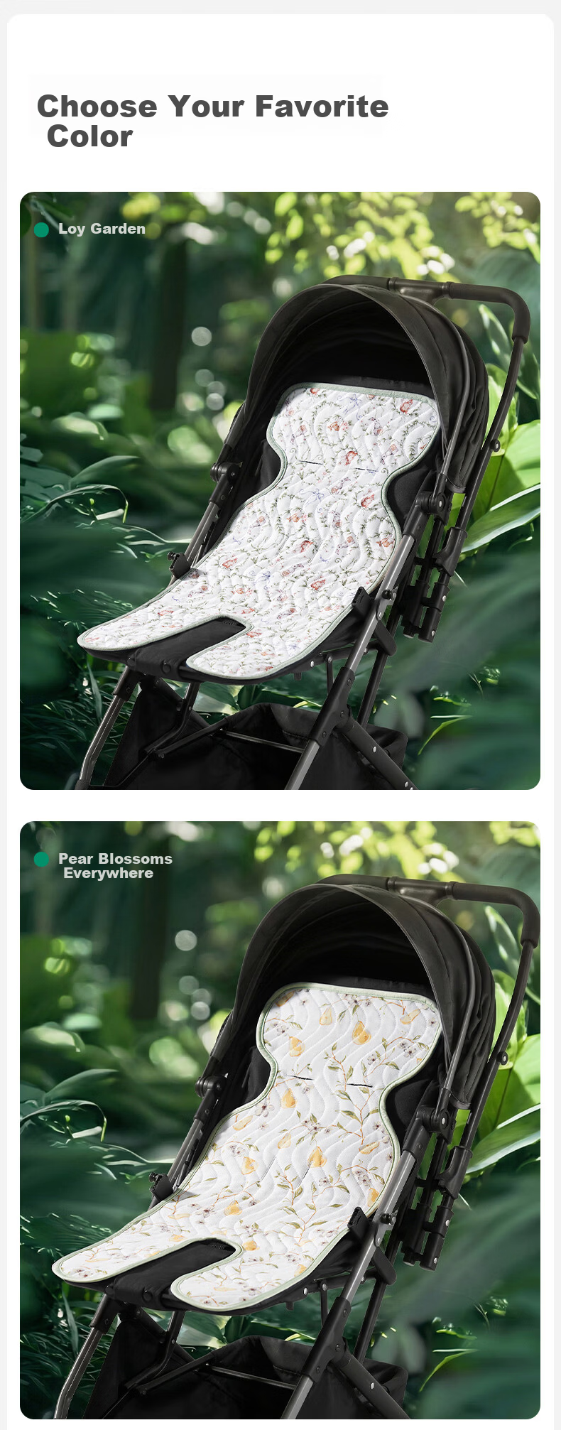 OUYUN Baby Stroller Ramie Cooling Mat Ice Pad Safety Seat Cushion High Landscape Baby Stroller Accessory 72x33 17