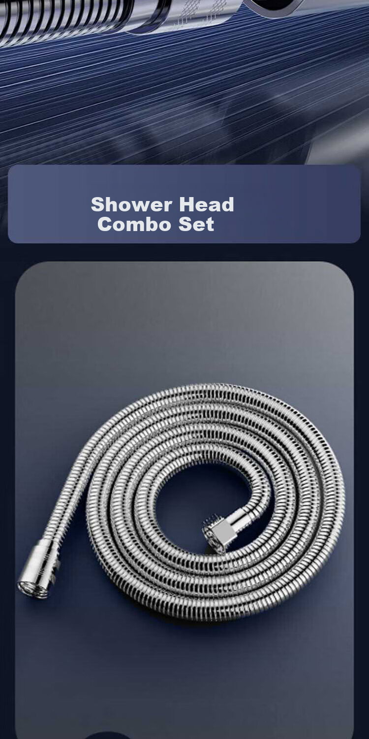 Del 28-Year Brand Pressure-Boosting Multifunctional Large Shower Panel Handheld Shower Head Hose Set for Home 10