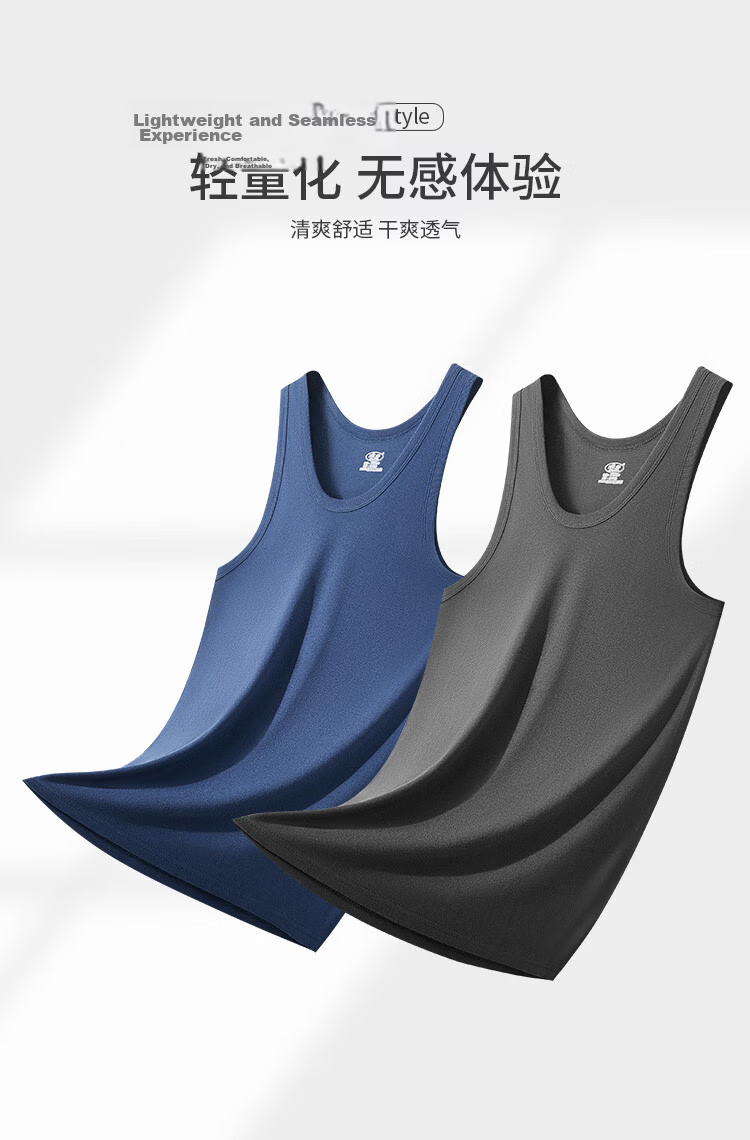 Langsha Men's 100% Cotton Vest Comfortable Soft Breathable Sports Fitness Ribbed Sleeveless Summer Top 14