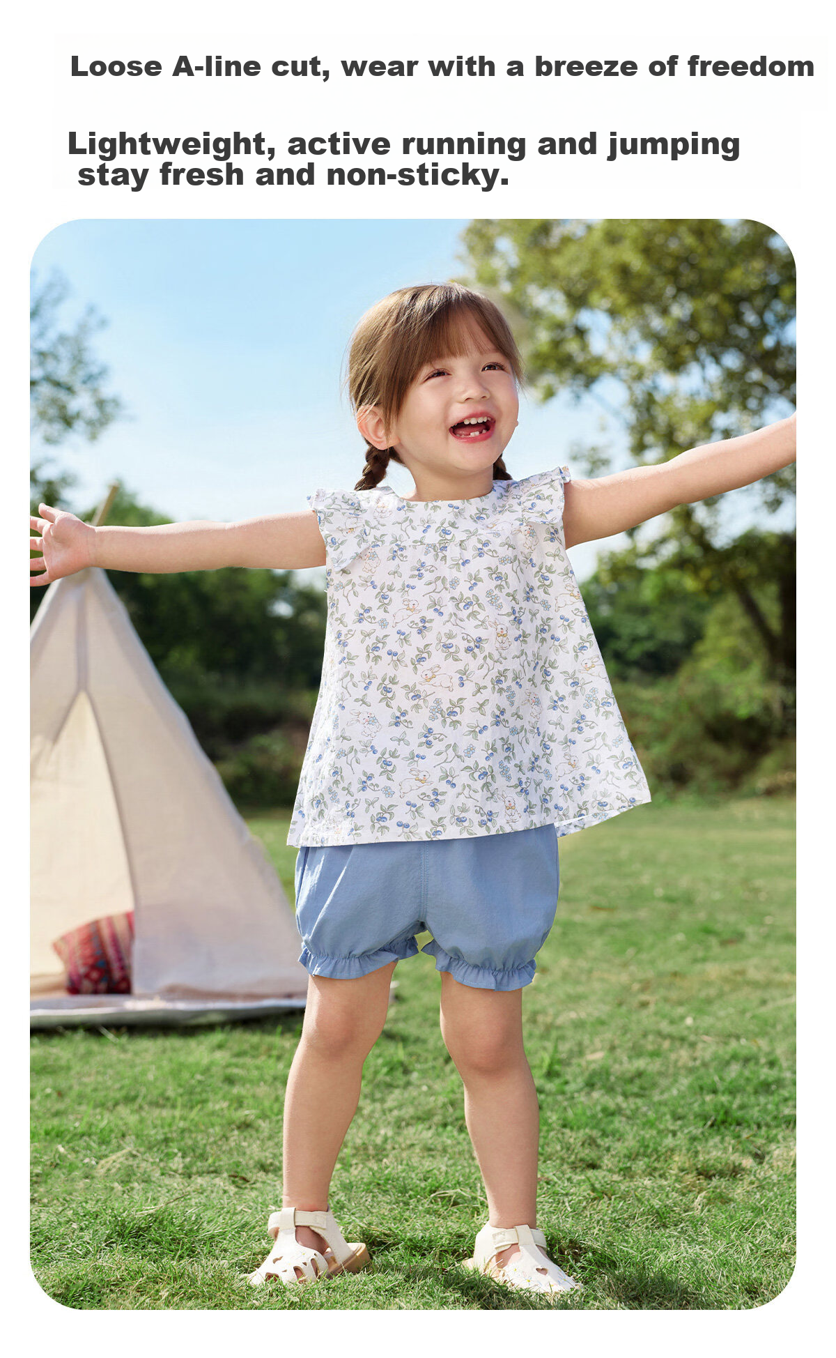 JOYNCLEON Girls Summer Outfit Children's Short Sleeve and Shorts Two-Piece Set Baby Clothes Summer Toddler Wear Jtz205667 13