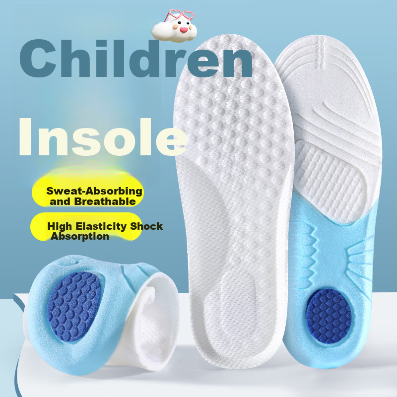 Bonnie Family 3-Pair Kids' Insoles Cuttable Shock Absorbing Comfortable Sweat-Absorbent Breathable Summer Size 30-31
