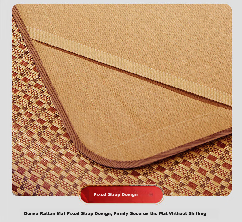 Nanjiren Class A Antibacterial Carbon Fiber Ice Silk Mat Double Household Extra Wide Embroidered Bed Sheet Cooling Mat 150*200 [Washable] 13