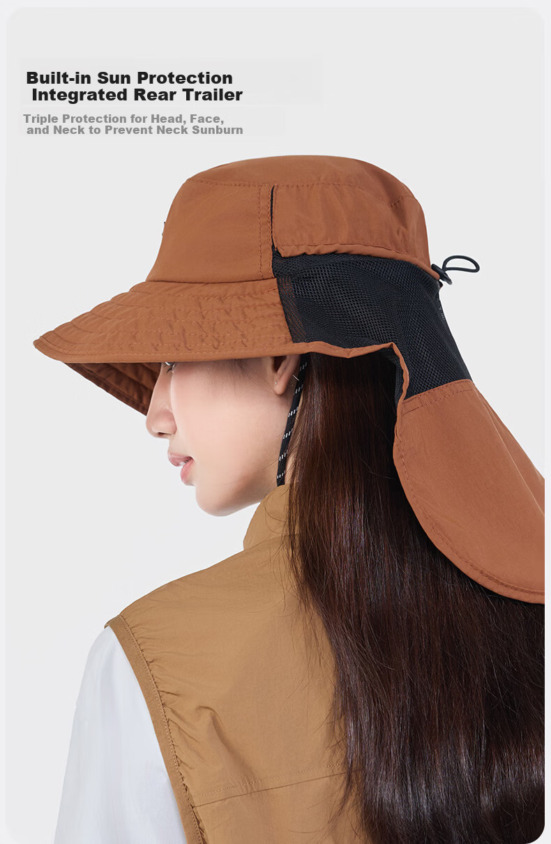 MISSION UV Sun Protection Hat for Women Summer Outdoor Hiking Sunshade Fisherman Hat Face Cover UV Protection Cap 3