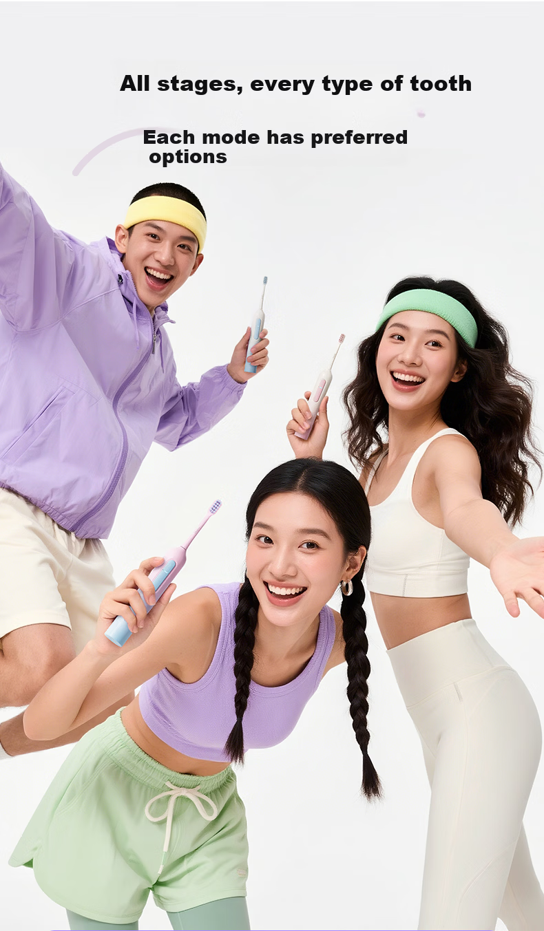 ApiYoo AiYou T28 Electric Toothbrush for Teens and Children Ages 9-12 and 18+, High School Students Sonic Vibration 5 Modes Deep Cleaning Birthday Gift for Classmates Orthodontic Care 4