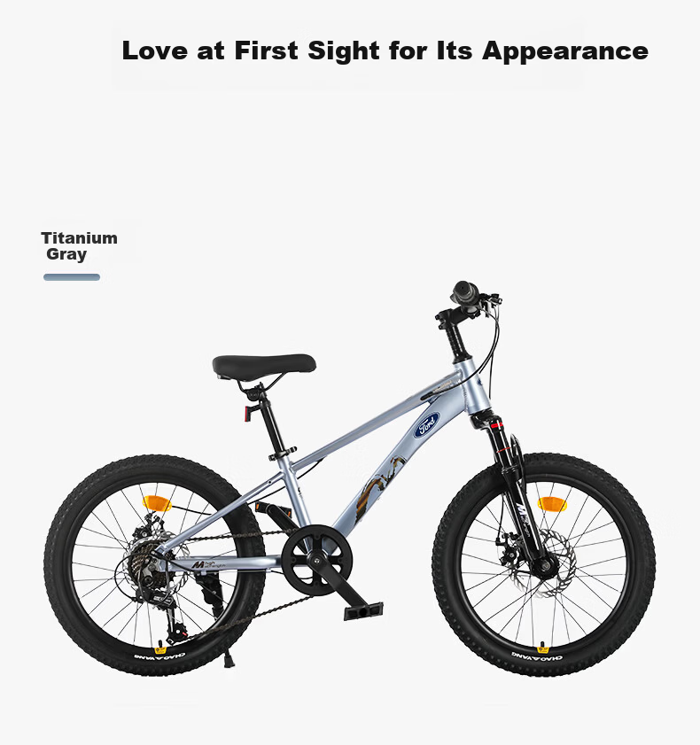 Ford Kids Mountain Bike Boys and Girls Student Pedal Bike 6-15 Years Old TX550 20-inch Cool Shadow Black 16