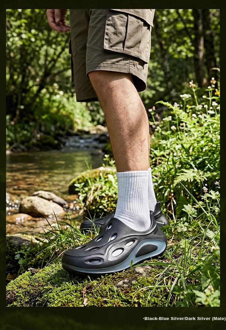 Jingzhenlianggong Hollow Out Sandals Senma Style Outdoor Non-Slip Water Shoes White Size 44-45 11