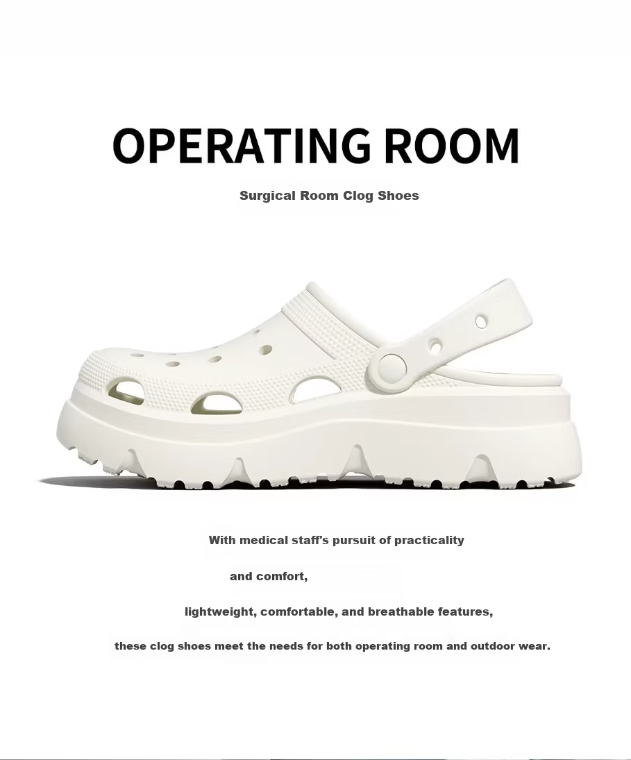 Duchen Medical Operating Room Anti-Slip Clogs Women's 2026 New Anti-Odor Sandals Pure White 35-36 4
