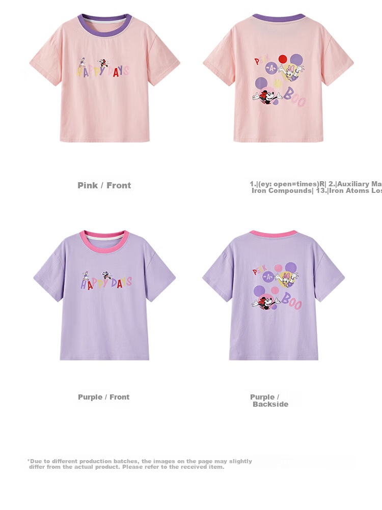 Disney Children's Clothing, Kids' T-Shirt, Summer Lightweight, Girls' Pure Cotton Short Sleeve, 2026 New Style, Big Kids' Half Sleeve, Breathable Top 5