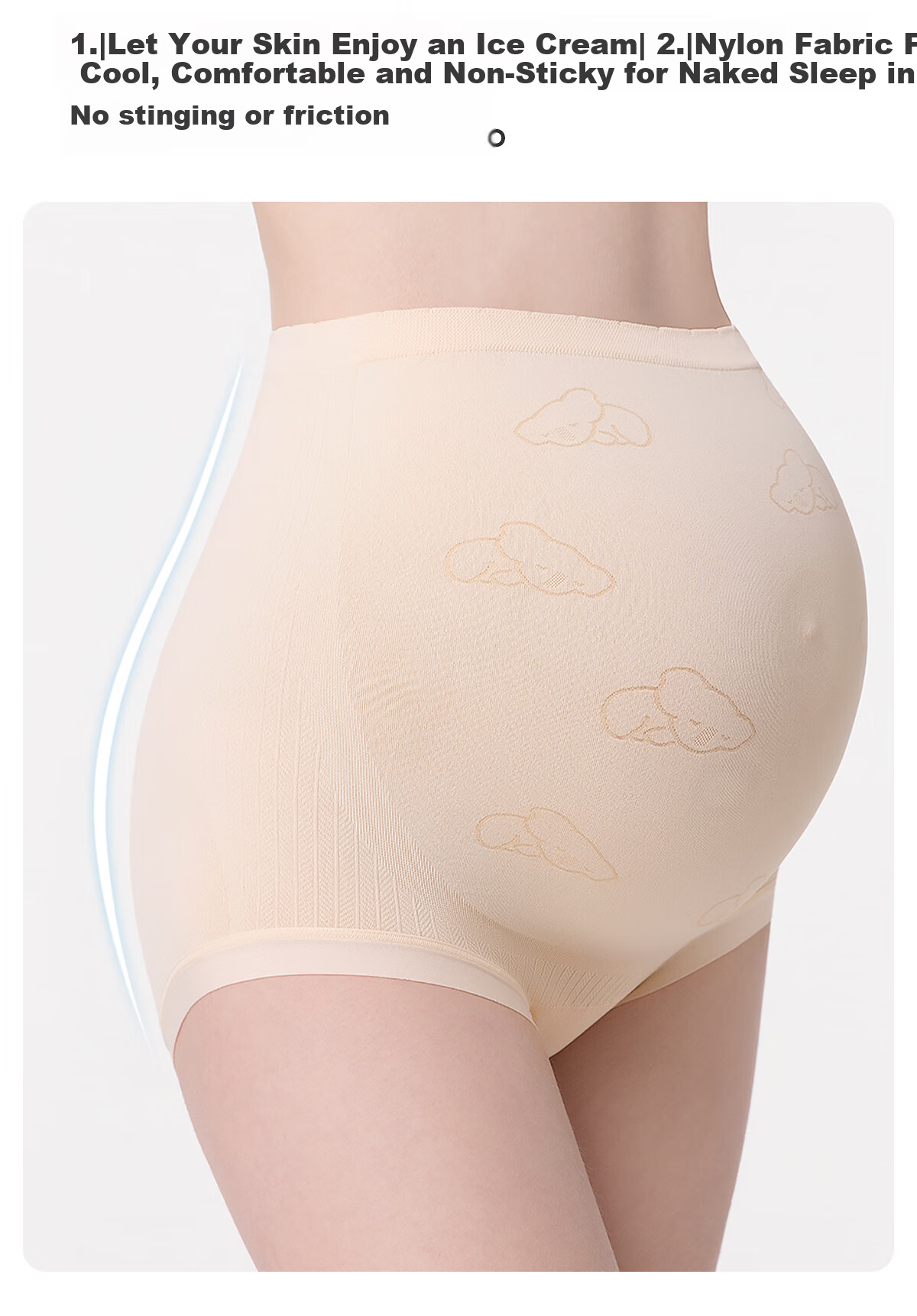 JOYNCLEON Maternity High-Waist Seamless Pregnancy Underwear 3-Pack XL Jnk198359 5