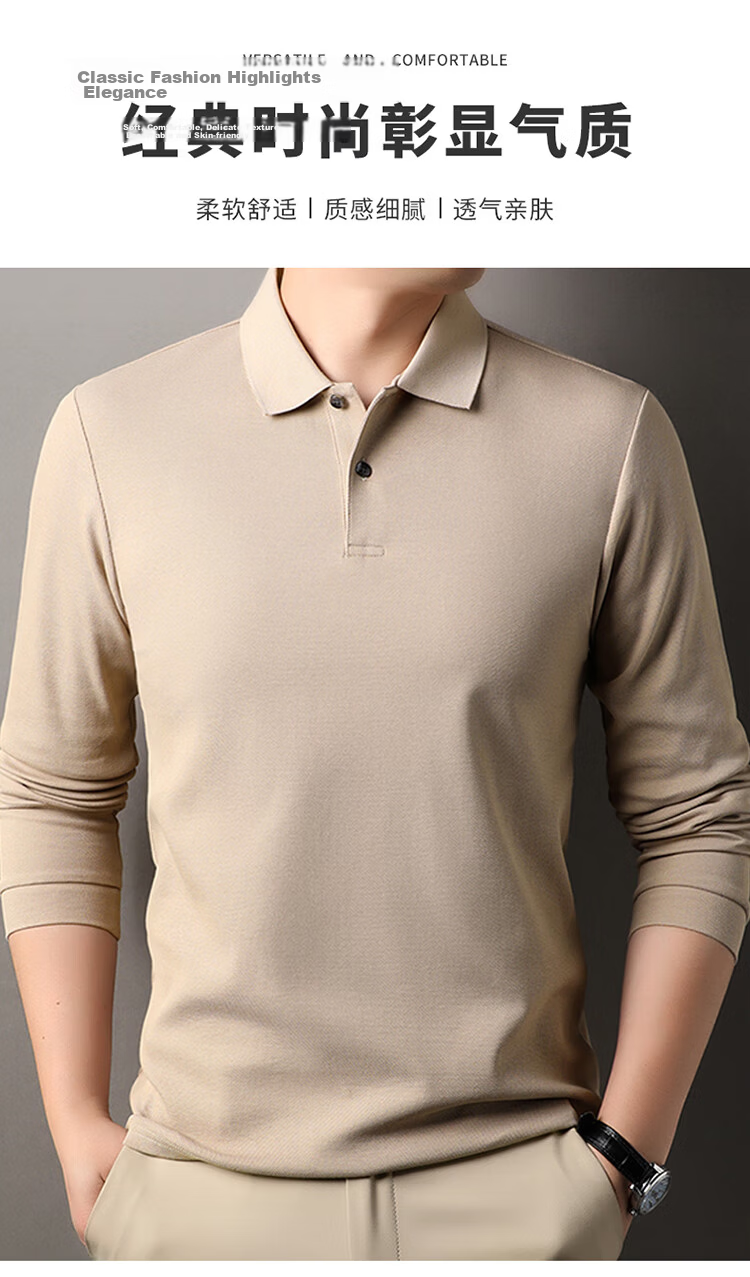 ROMON 100% Cotton Short Sleeve Men's Classic Business Polo Shirt Casual Solid Color Base Layer Black 3XL 2