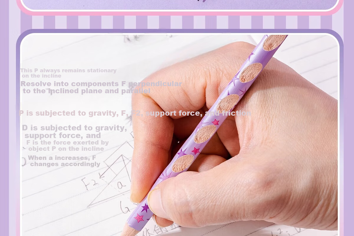 IiGEN HB Triangular Natural Wood Pencil Easy Grip Exam Writing Drawing Coloring Posture Correction Pencil for Children Primary School Handwriting Practice Back to School Gift Box 19