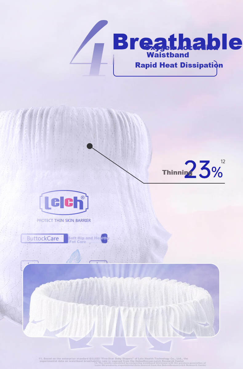 Lelch Ultra-Thin Baby Feather-Light Training Pants XXL Size 34 Pieces (Daytime) Diapers Pull-Up Pants 7