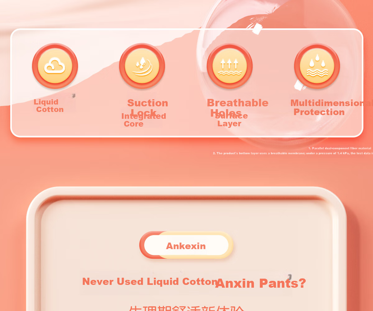 Ankexin Antibacterial Surface Sleep Pants XL Size 18 Pieces Women's Menstrual Safety Pants Maternity Period Sanitary Napkin 4