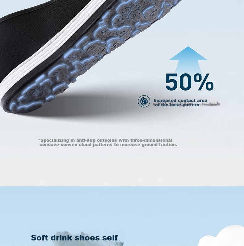 Lifeng Old Beijing Cloth Shoes Men's Genuine JD Self-operated Mugwort Odor-resistant Handmade Thousand-layer Middle-aged and Elderly Single Shoes Black 38 10