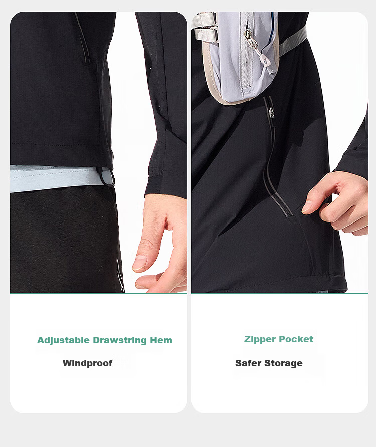 Bosideng Summer Casual Sports Original Yarn Sun Protection Jacket for Men UPF100+ UV Protection Loose Travel Coat 20