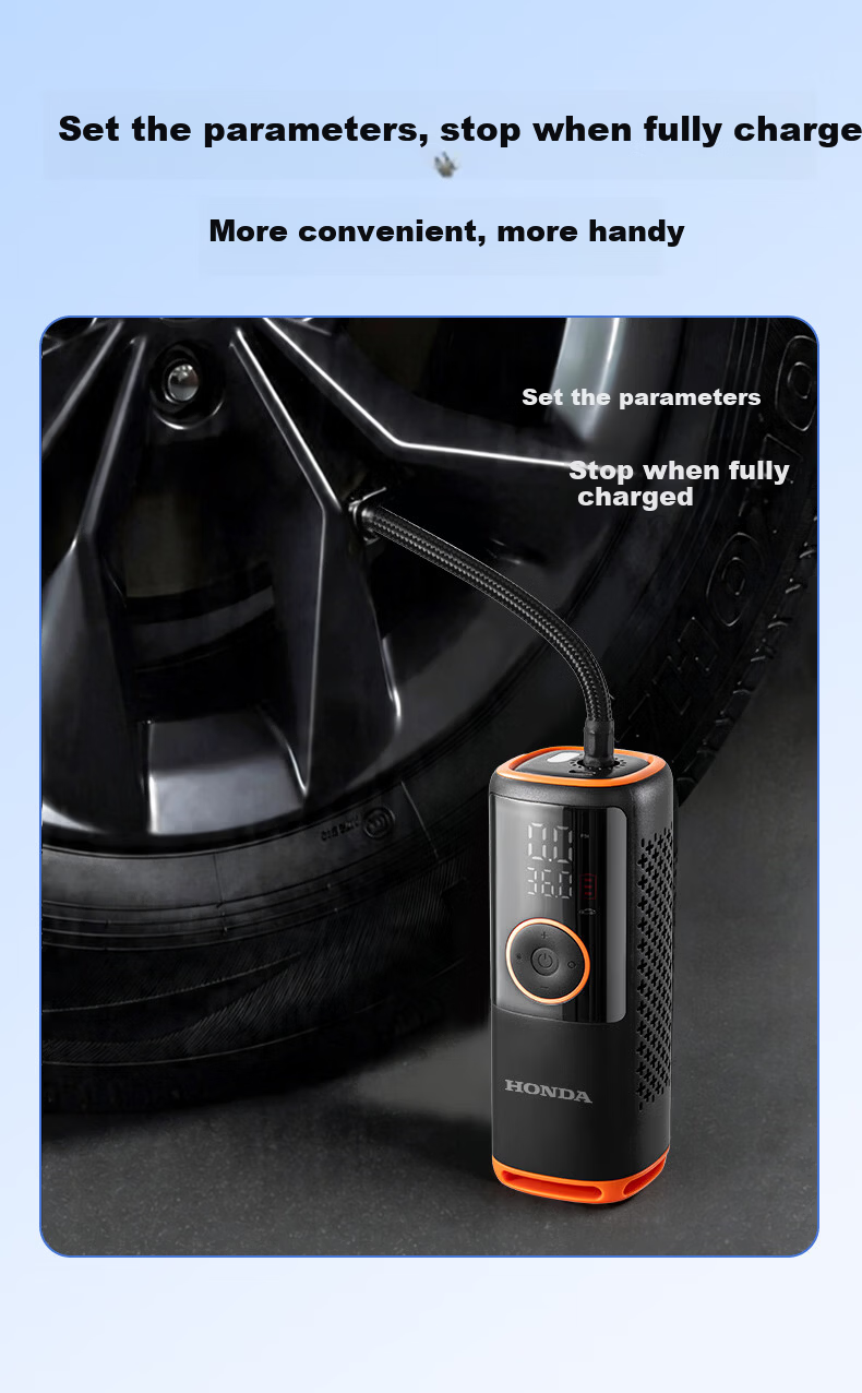 Honda N2 Car Inflator Electric Air Pump Portable Wireless Tire Inflator with TPMS for Cars and Bicycles 11