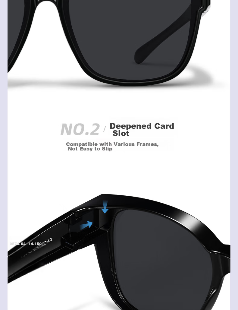 HLA Polarized Clip-On Sunglasses for Myopia Glasses UV Protection Driving Unisex 057 7