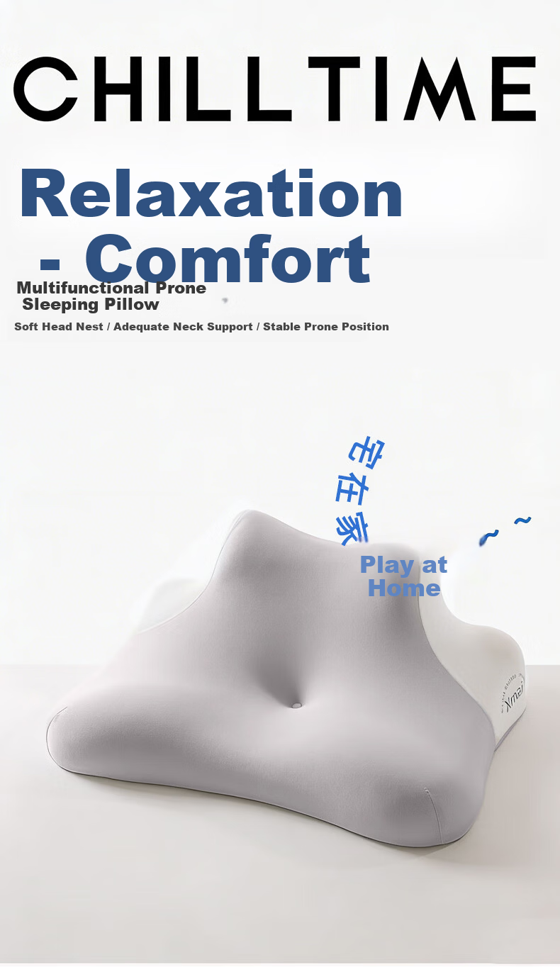 CROWN Neck Support Pillow Deep Sleep Cervical Pillow Memory Foam Pillow Core Headrest Pillow for Men and Women Nap Pillow 1