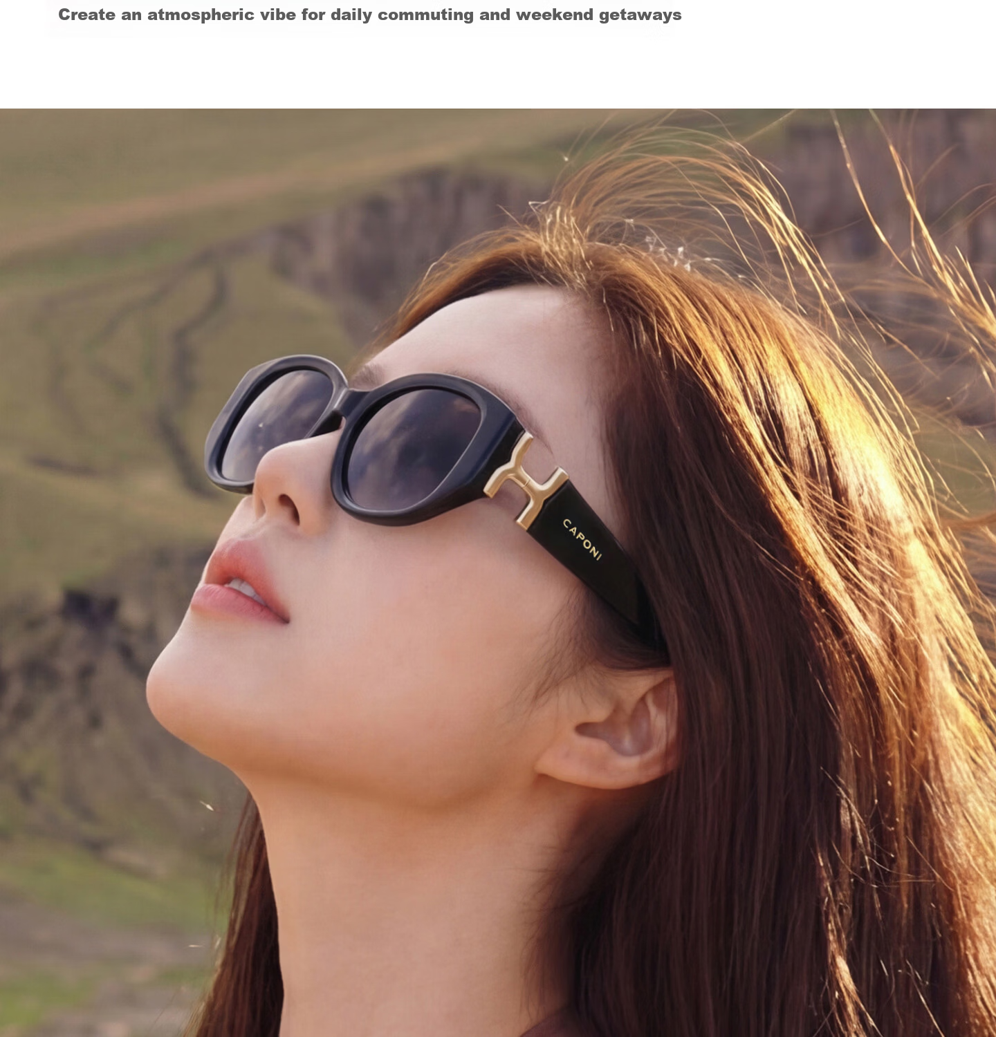 CAPONI Cat Eye Polarized Sunglasses for Women 2026 New Vintage UV Protection Sun Glasses Driving Slim Face 14