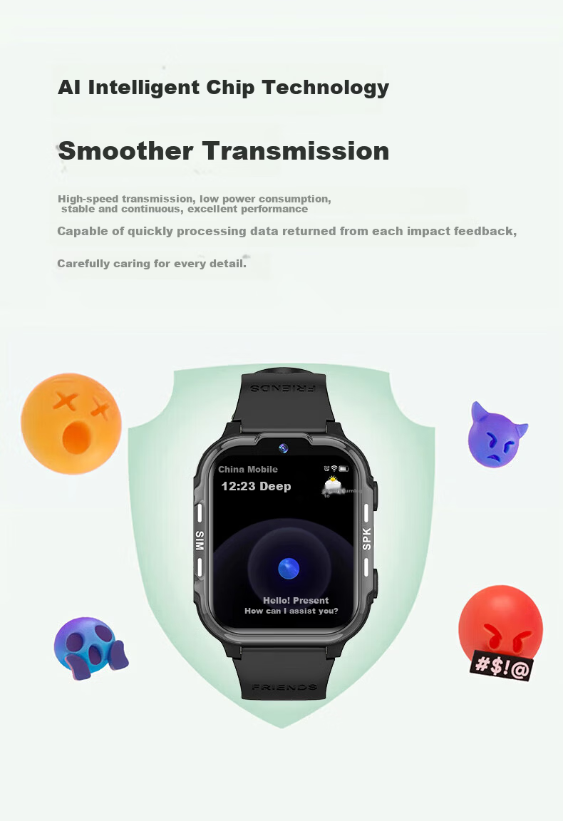 HUWXMAXI Kids 5G SIM Card Phone Watch Waterproof GPS Tracker for Boys and Girls Ages 6-18, Compatible with All Networks 16