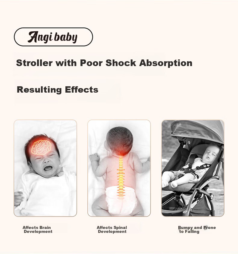 ANGI BABY High-View Reversible Baby Stroller, Lightweight Foldable, Multi-Position Seat and Recline, Perfect for Walking with Baby 8
