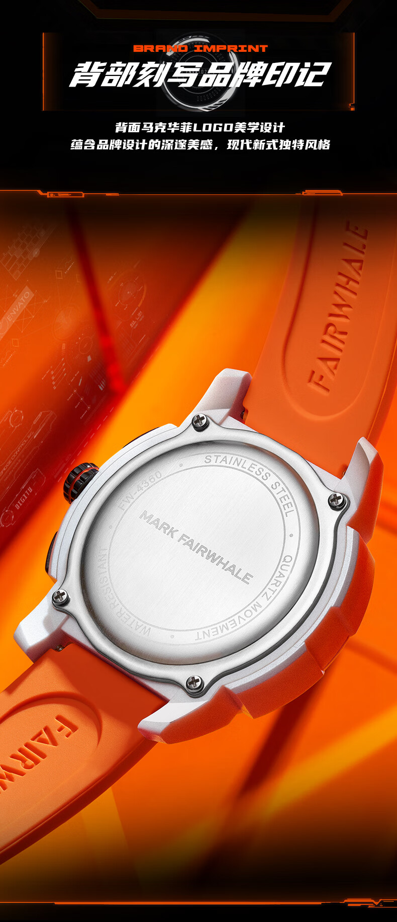 MARK FAIRWHALE Mechanical Wind Three-Eye Six-Needle Student Watch for Men, Waterproof Top Ten Famous Watches, National Watch Birthday Gift 4360 7