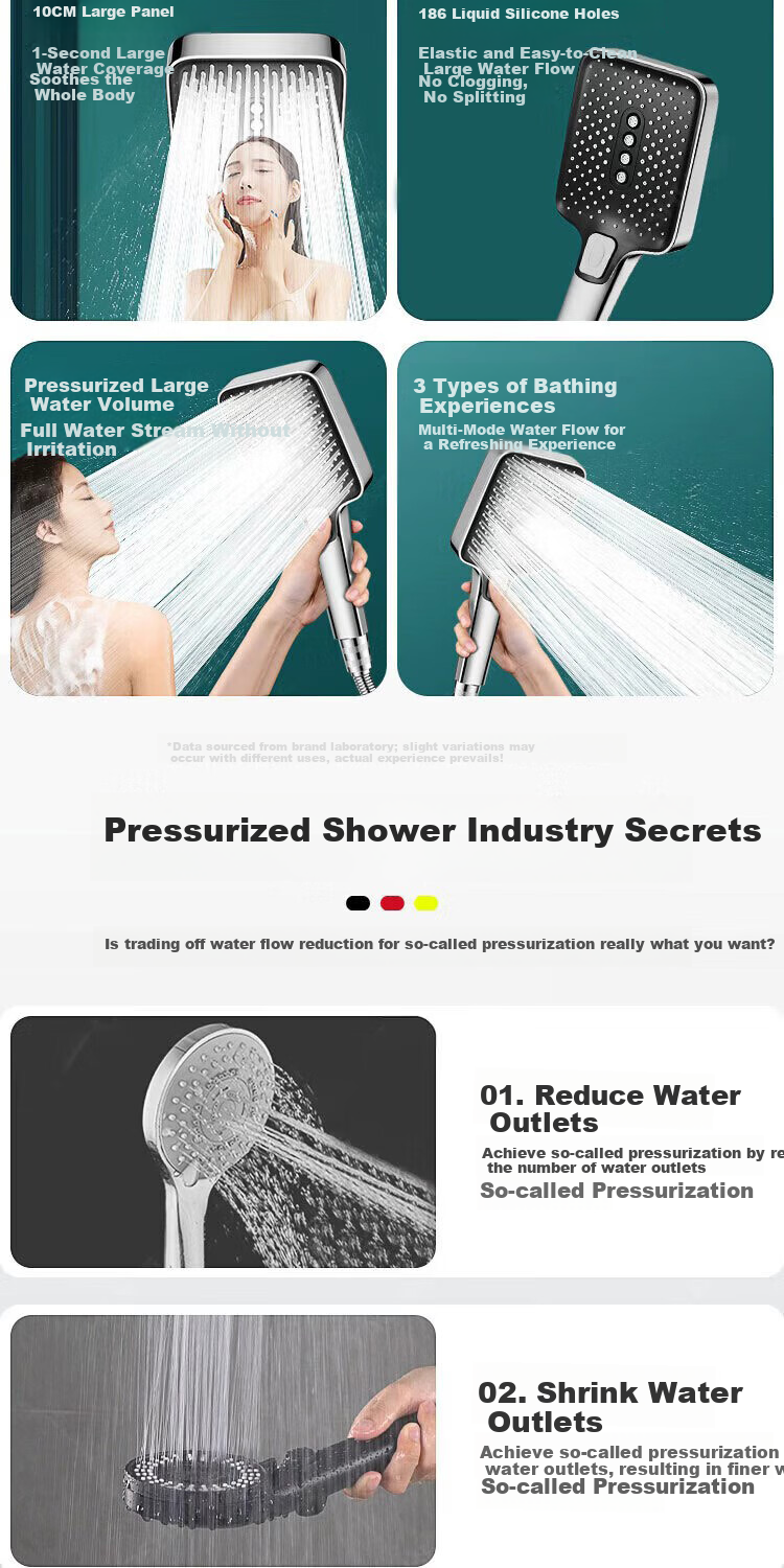 Del 28-Year Brand Shower Head High Pressure Home Bathroom Shower Set with Hose SL-002 1
