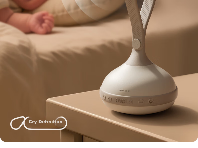 EVOCELER UK Baby Soothing Sleep Device 0-6 Months Portable White Noise Machine Sleep Aid Music Sleeper 13