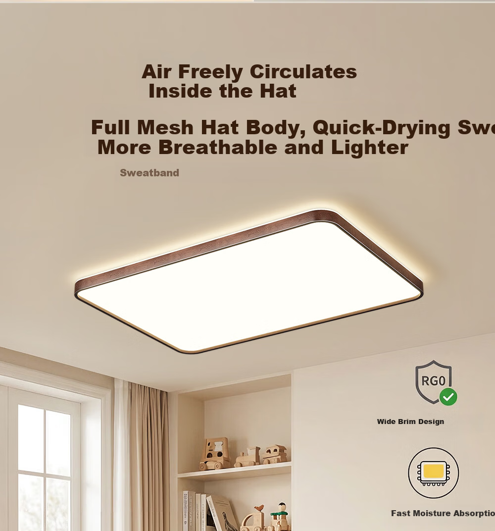 GUJIA LED Ceiling Light, Simple Backlit Eye Protection, Suitable for Living Room And Bedroom, 50cm Square-Shaped - Three Colors [Installation Included] 22