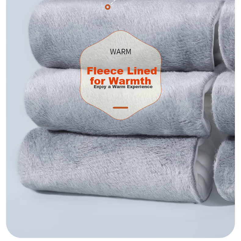 Bonnie Family 2 Pairs Men's Warm Insoles Soft Elastic Comfortable Thickened Fleece Winter Cold-Resistant Cotton Insoles 6