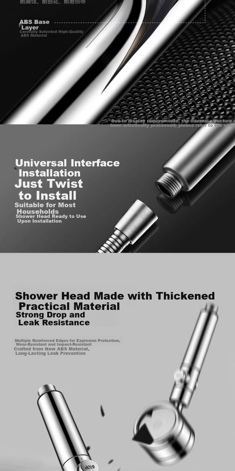 Del 28-Year Brand High-Pressure Shower Head Bathroom Household One-Button Water Stop Handheld Showerhead DJ124 10