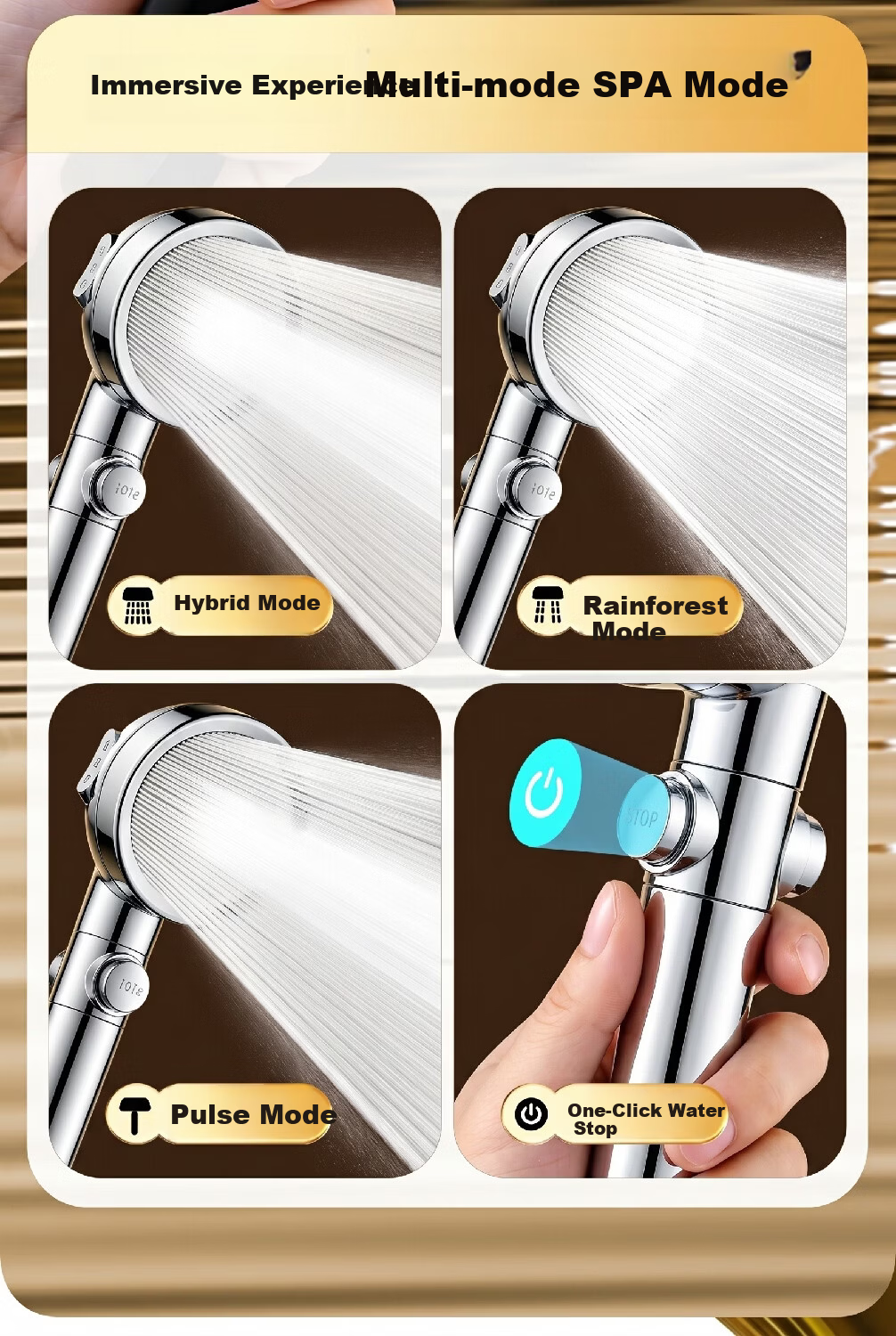 Jiayun High-Pressure Filtered Shower Head Powerful Multi-Function Handheld Shower Sprayer with Full Water Flow for Home Use 7