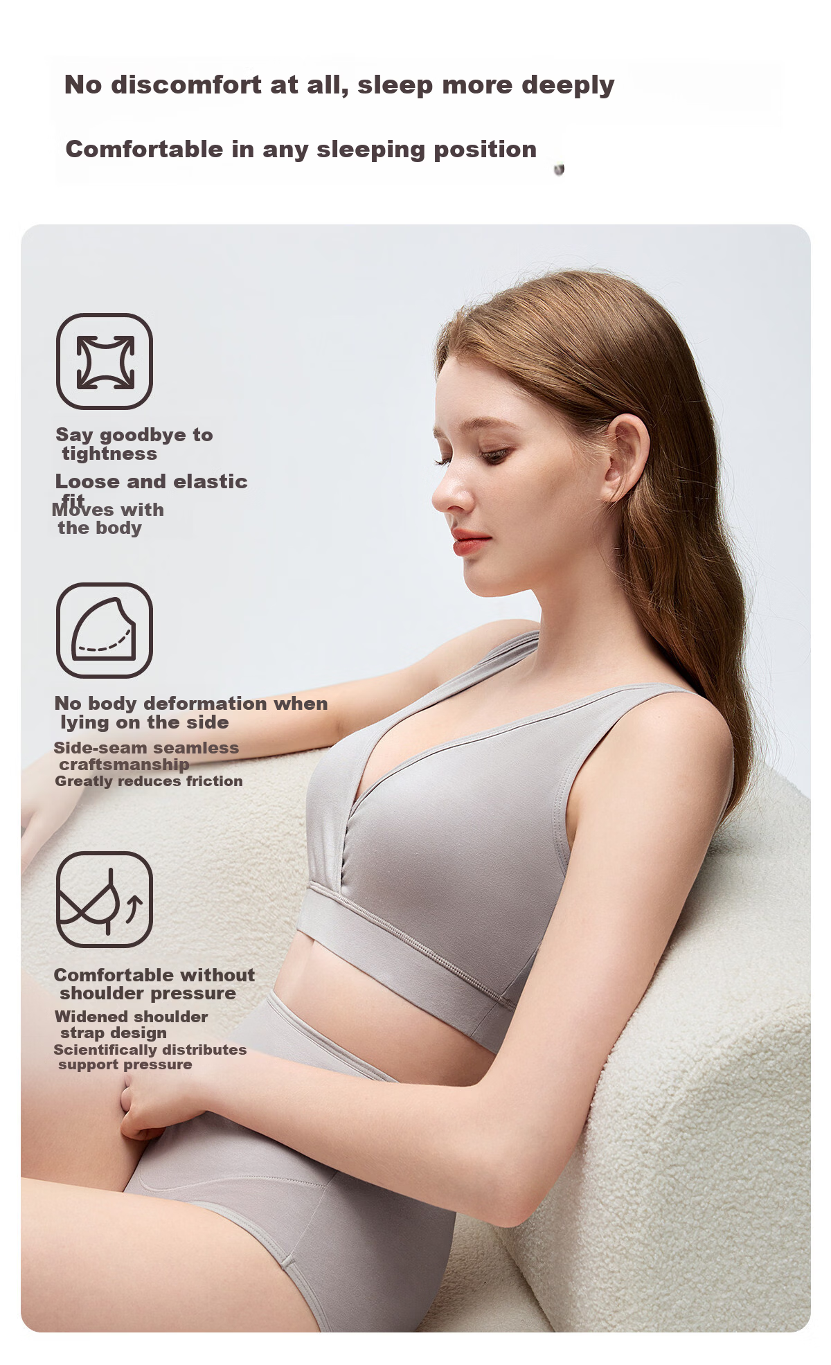 JOYNCLEON Deep Sleep PRO2.0 Nursing Bra Postpartum Maternity Wireless Bra 2-Pack jwx198126 11