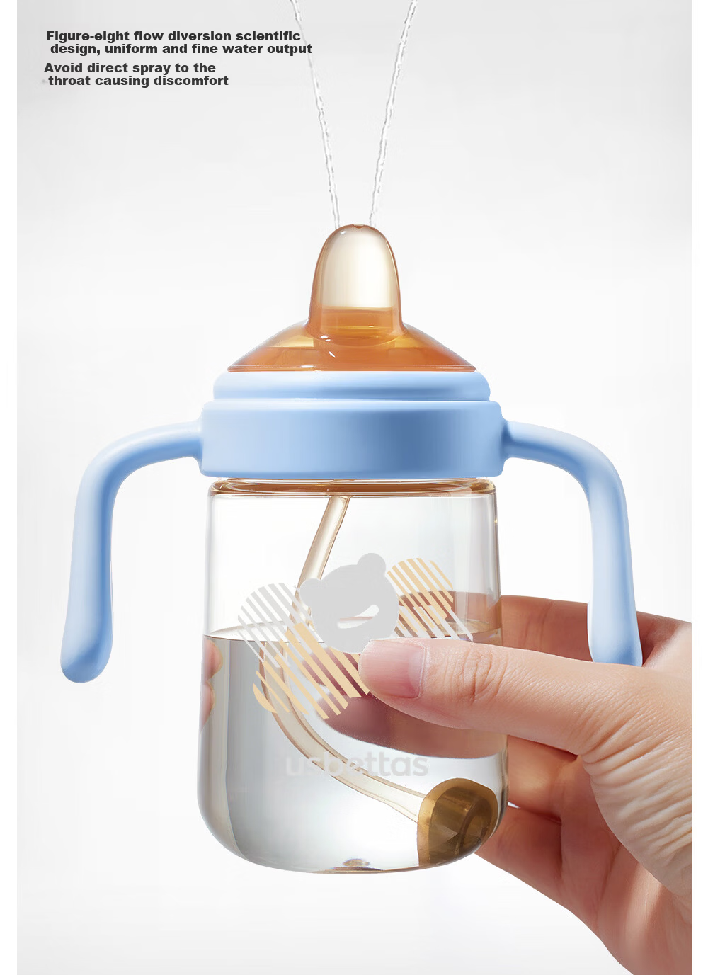 Betis Training Duckbill Cup Baby Water Bottle Infant 6 Months to 1 Year 2 Years Old Children's Direct Drinking Milk Rice 240ml 4