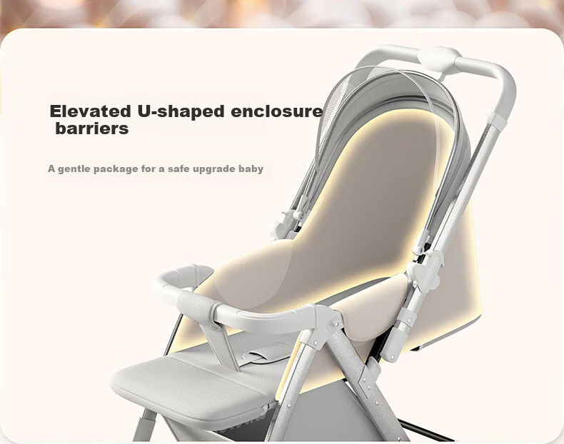 ANGI BABY High-View Reversible Baby Stroller, Lightweight Foldable, Multi-Position Seat and Recline, Perfect for Walking with Baby 12