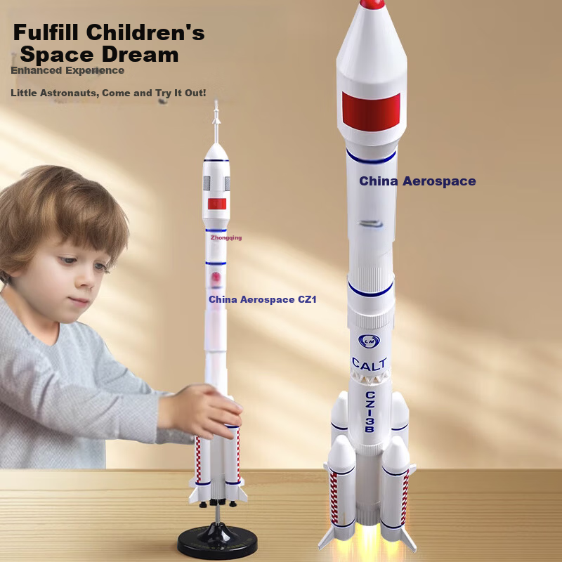 Chiyu Model Long March 5 Carrier Rocket Assembly Children's Educational Aerospace Model Figurine Boys 6-1 Gift 3
