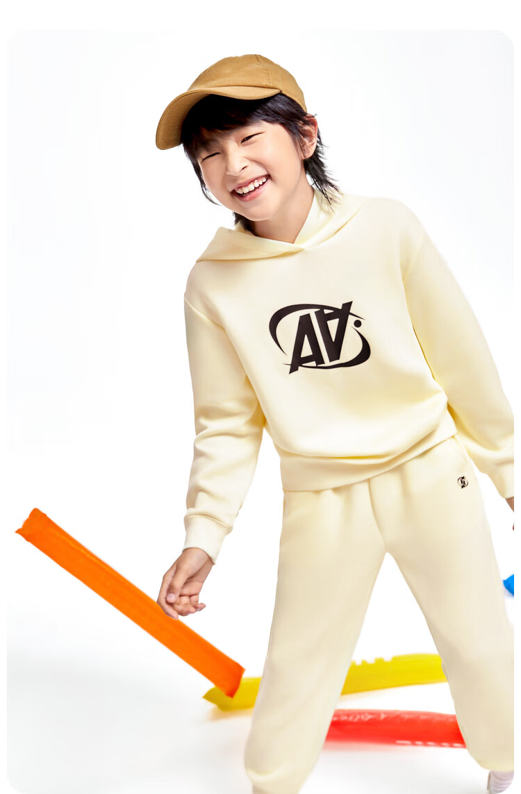 Annil Children's Clothing, Boys And Girls Sweatshirt Set, 2024 Autumn New Outdoor Sports, Elastic Warm Loose Fit, Black, Size 120 6