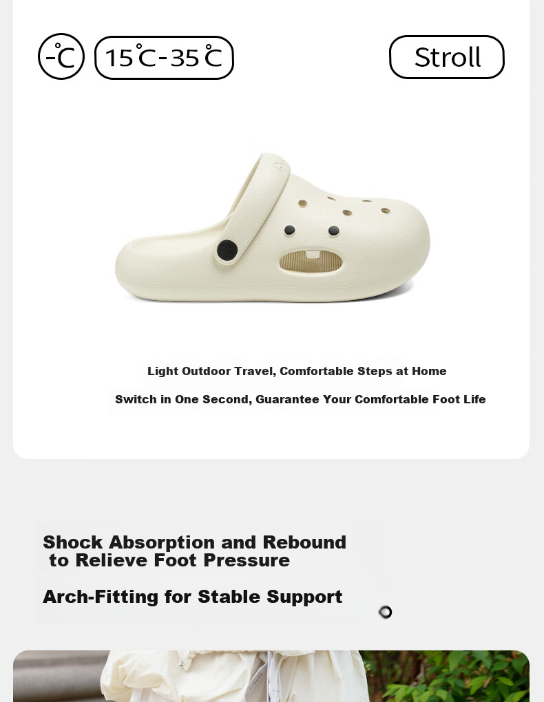 Puxi 2026 New Thick-Soled Hollow-Out Summer Casual Beach Open-Toe Sandals for Women Frost Blue Size 39-40 3