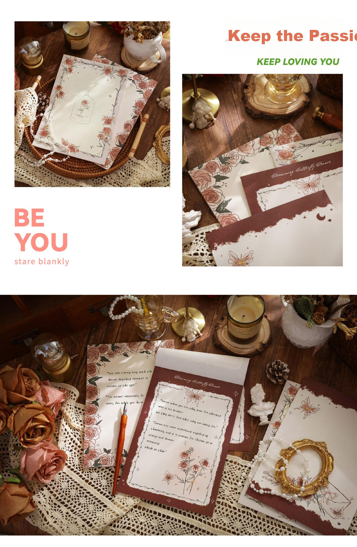 Qiyuan Romantic Rose Simple Daily Grid Notebook High-Value INS Student Memo Draft Book B5 Paper Pad - Romantic Rose Model A 30 Sheets 4